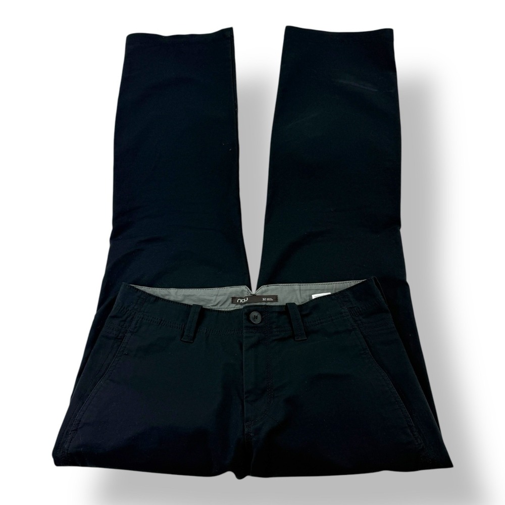 Nau Black Organic Cotton Spandex Chino Pants Men's Size 32x33